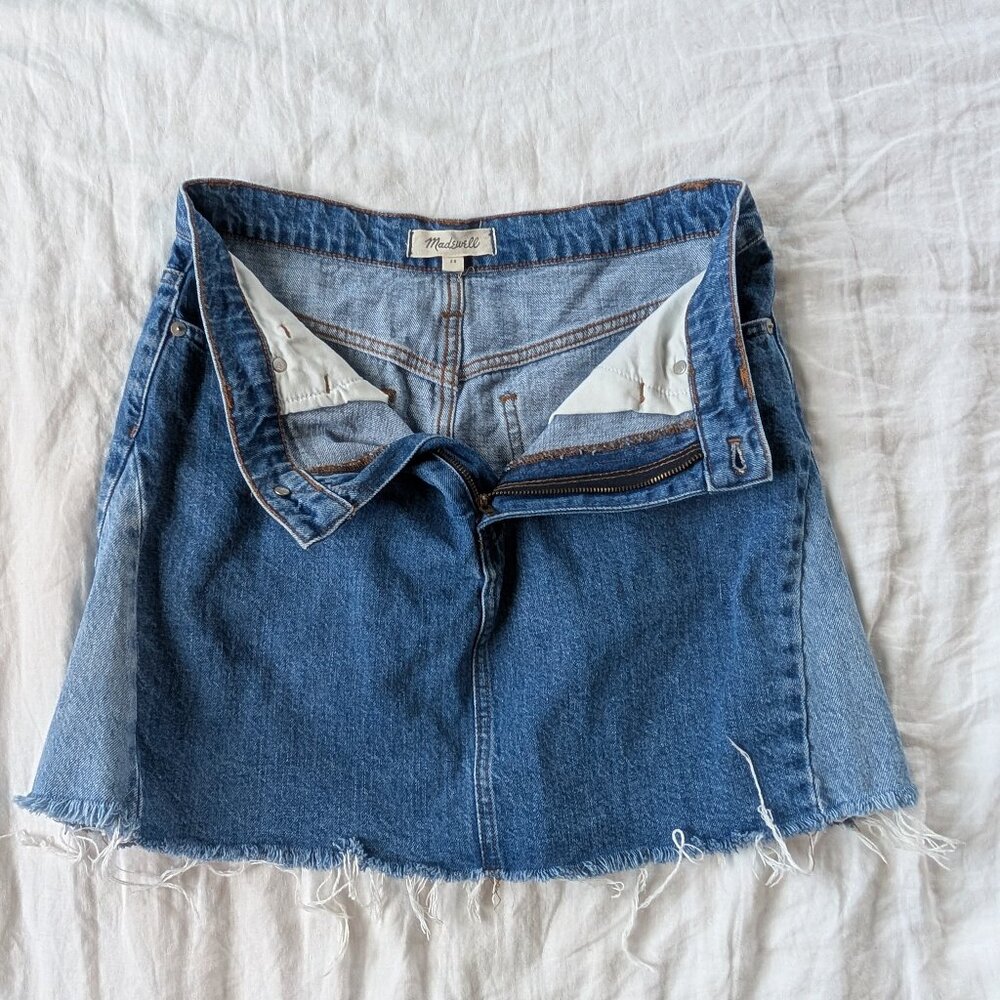 Madewell Two-Toned Denim Skirt